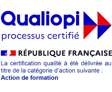 Qualiopi, processus certifié. République française. La certification qualité a été délivrée au titre de la catégorie d'action suivante : actions de formation. Ouvrir le certificat au format PDF.